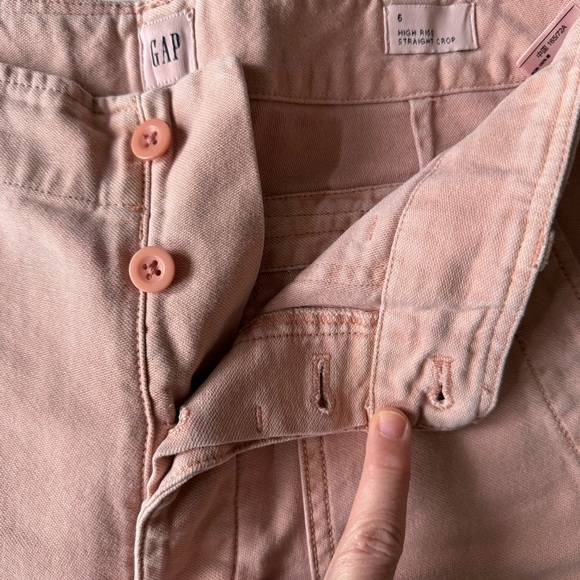 GAP High Rise Straight Crop Wide leg button fly pants Women’s size 6 - Picture 7 of 13